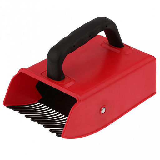 Марья (Maria) Комбайн (контейнер) плодосборник Финский M для ягод, 22х13х13,5см, с заслонкой, пластик/металл/обрезиненная ручка (подходит для всех типов ягод), цвет - красный (Китай) - Домашняя мода фото 2