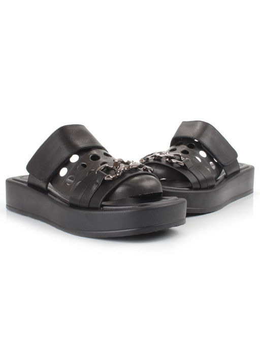 08-PEAG16-2 BLACK Босоножки женские (натуральная кожа) - Фабричный китай фото 12