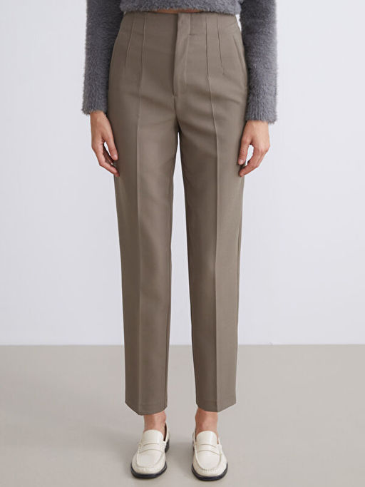 Dar Fit Pileli Kad?n Pantolon