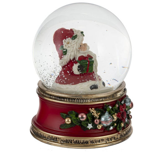 Фигурка декоративная "Дед Мороз" в стекл шаре (муз,движ, АААх3,н/п), D 10 см, L10,5 W10,5 H14 см