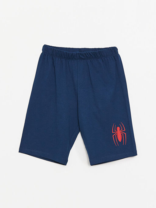 Bisiklet Yaka Spiderman Bask?l? K?sa Kollu Erkek ?ocuk ?ortlu Pijama Tak?m? - Waikiki фото 2
