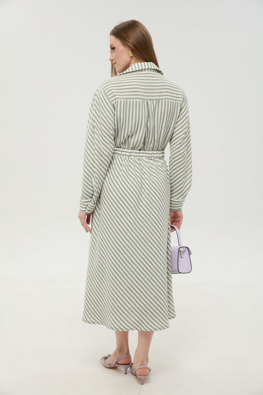 Платье NIKVA н962-3 мятные полосы  фото 7
