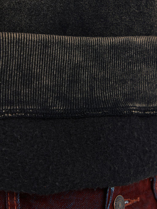 Теплый свитшот женский черный с начесом