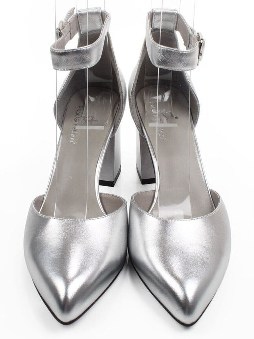 06-A71A-82MT GREY/SILVER Туфли женские (натуральная кожа)