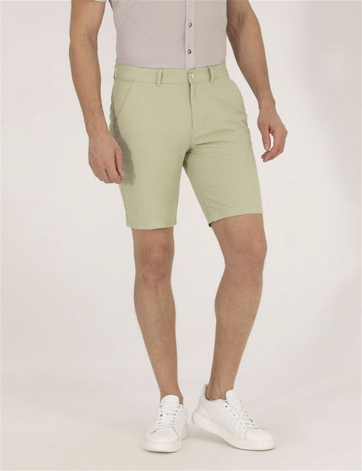 A__k Ye_il Slim Fit Keten Kar___ml_ Bermuda _ort - Pierre cardin фото 2