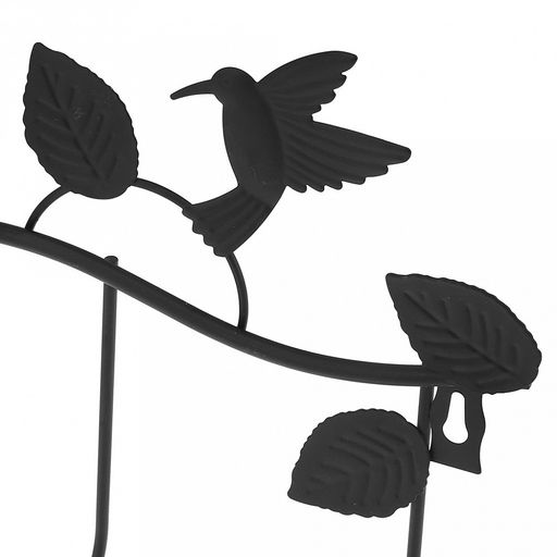 Вешалка-планка металлическая, окрашенная "Колибри" 5 крючков, 48х5х20,5см, цвет - черный матовый (Китай)