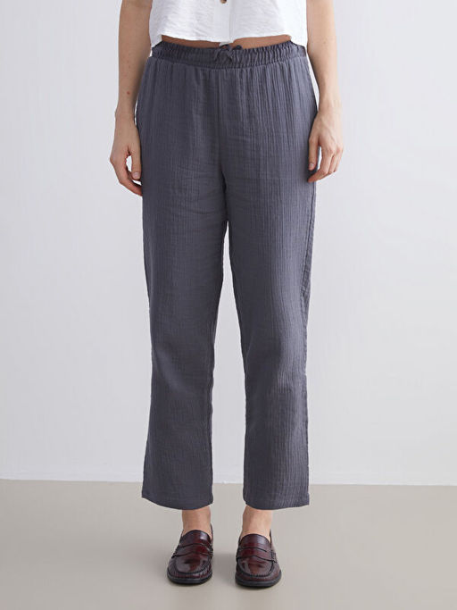 Beli Lastikli Dokulu Kad?n Pantolon