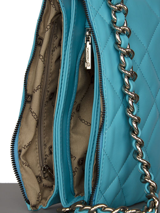 LACCOMA сумка Белла-Ф826-бирюза эко кожа хлопок