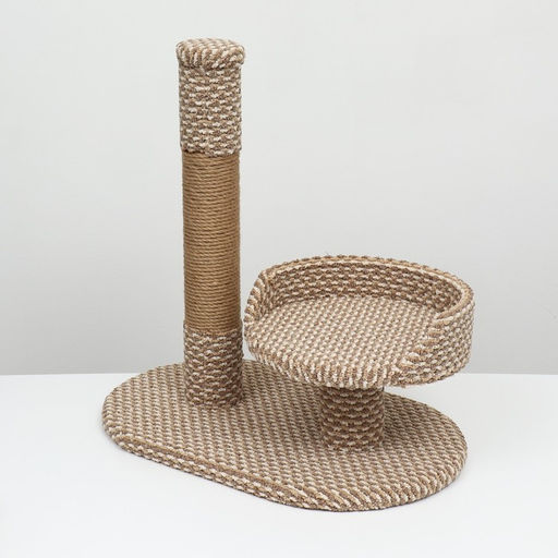 Когтеточка Бока, ковролин, джут, 60 х 40 х 70 см, бежевая - Simaland фото 3