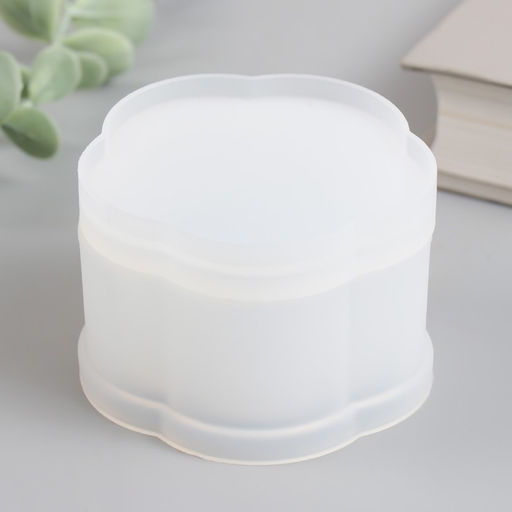 Молд силикононовый «Шкатулка волнистая» с крышкой 8 х 7,4 х 3,8 см