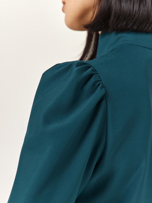 Блуза-косоворотка много пуговиц OD-55O-13 морская волна - Tantino фото 12