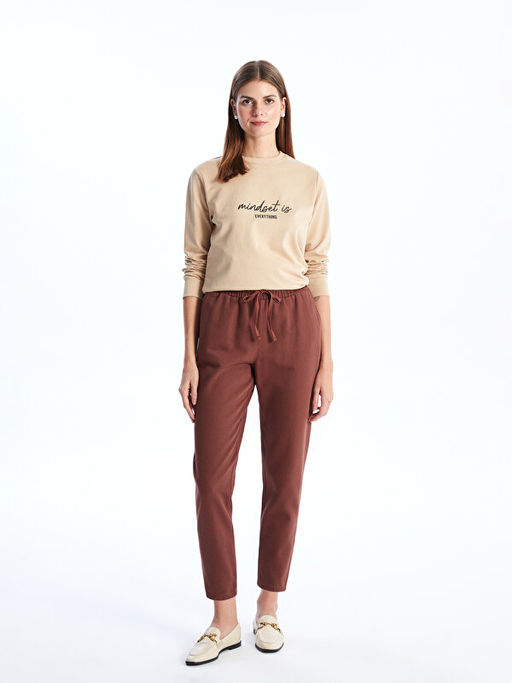Beli Lastikli Standart Fit Kad?n Pantolon