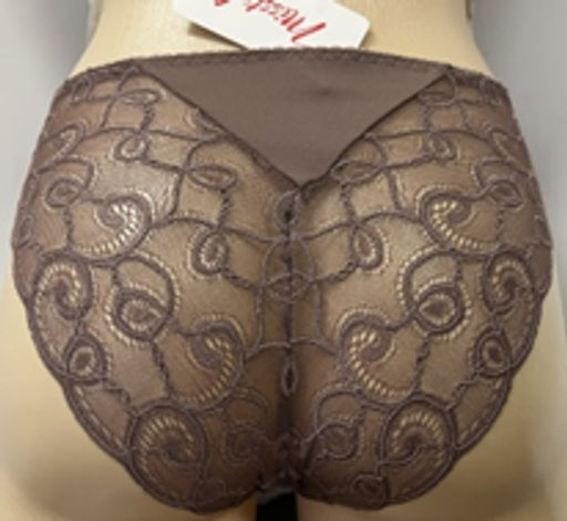 Трусы Misstyle слип дымчато-розовый микрофибра с кружевом  фото 7