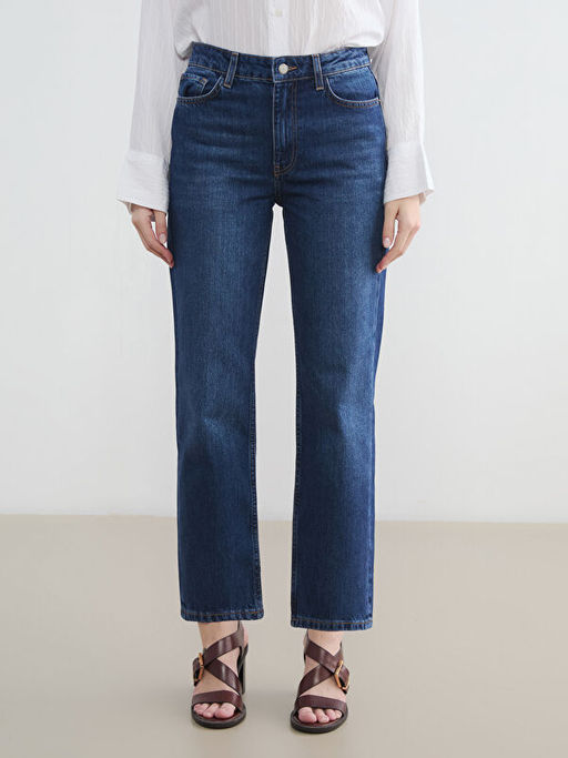 Straight Fit Kad?n Jean Pantolon