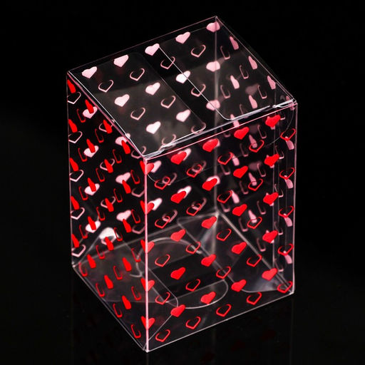 Цена за 5 шт. Складная коробка из PVC Сердечки, 4,5 х 5 х 7,5 см - UPAK LAND фото 2