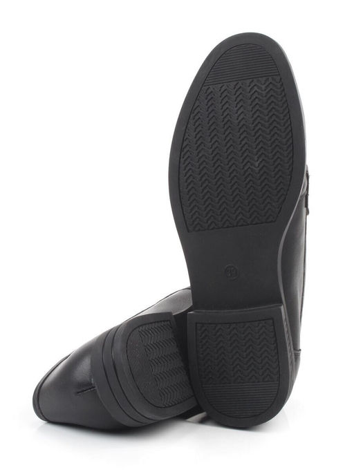 03-DEB16-1 BLACK Лоферы женские (натуральная кожа)