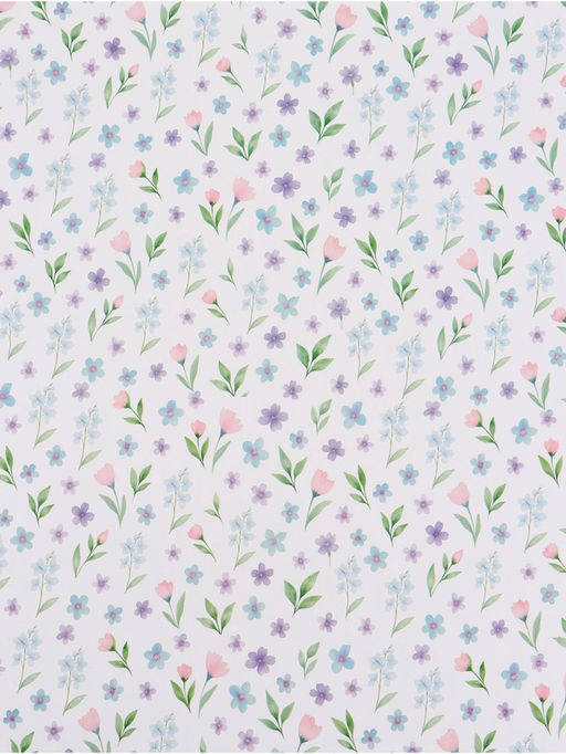 Цена за 10 шт. Бумага упаковочная глянцевая Нежные цветы, 50?70 см