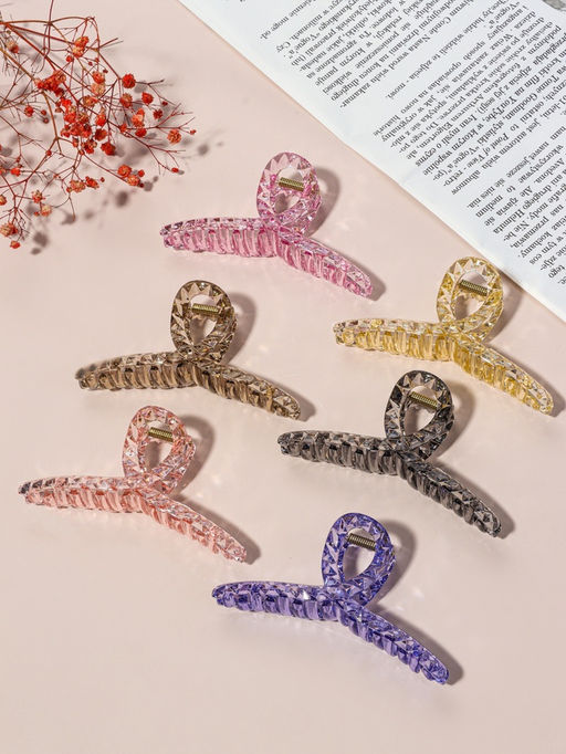 Цена за 12 шт. Крабик для волос «Пейдж», петля, 10.5 см, МИКС