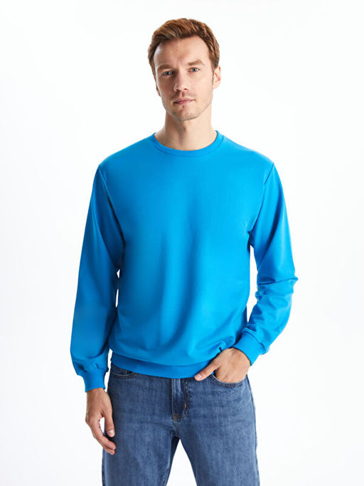 Bisiklet Yaka Uzun Kollu Erkek Sweatshirt - Waikiki фото 4