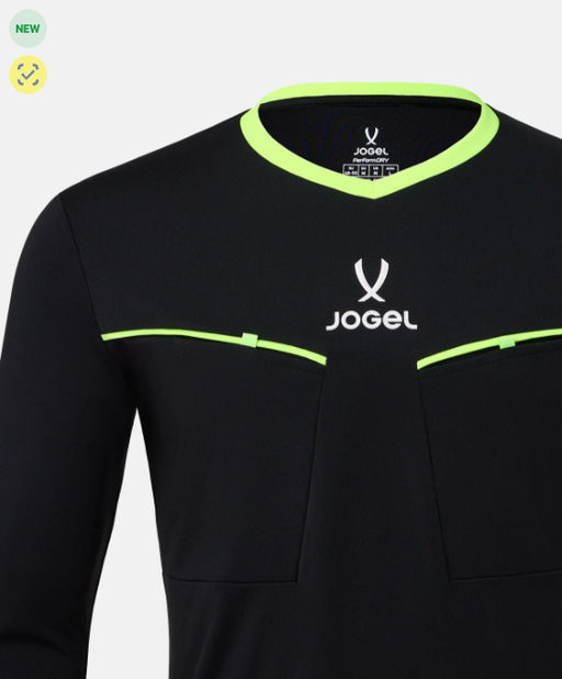 Лонгслив судейский Jogel DIVISION PerFormDRY Referee LS Tee 2.0, черный 99  фото 5