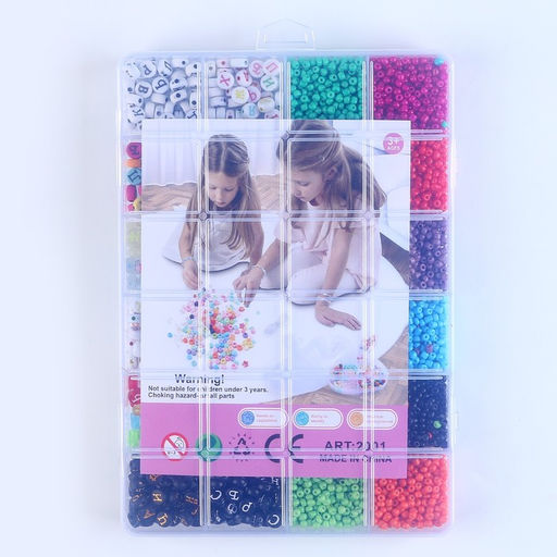 Набор для создания украшений, 24 вида бусин