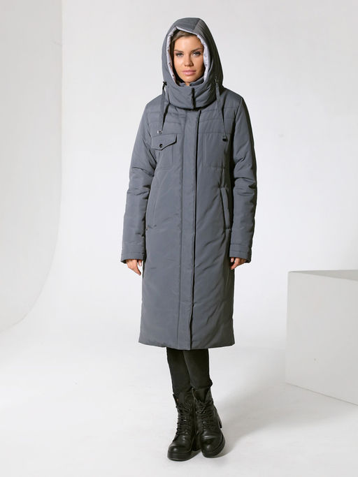 22414 Пальто графитовый - Dizzyway фото 3