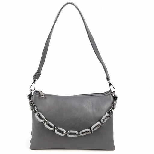 Женская сумка через плечо из эко кожи с пятью отделениями 23/83 Серый - Cidirro фото 2