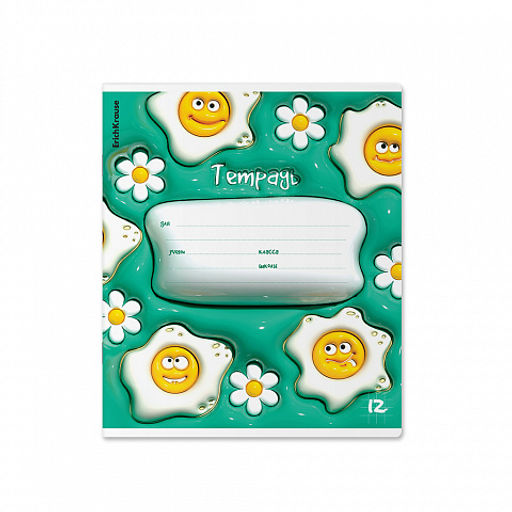 Цена за 10 шт. Тетрадь школьная ученическая ErichKrause Bouncy, 12 листов, клетка, выборочный УФ-лак (в плёнке по 10 шт.)_MIX-PACK  фото 7