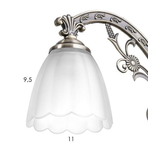 Бра «Жасмин» Е27 40 Вт бронза 10×30×18 см 10×30×18 см