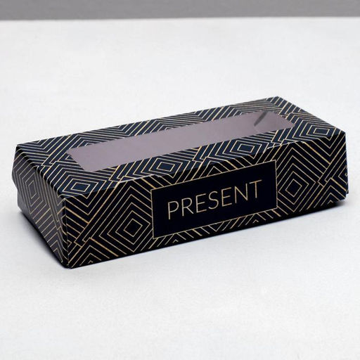 Цена за 5 шт. Кондитерская упаковка, коробка с ламинацией «Present», 17×7×4 см