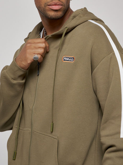 Спортивный костюм мужской трикотажный демисезонный цвета хаки 12011Kh - Mtforce фото 12