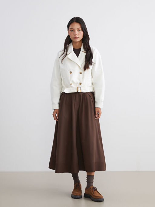 Loose Fit Pileli Klo? Etek