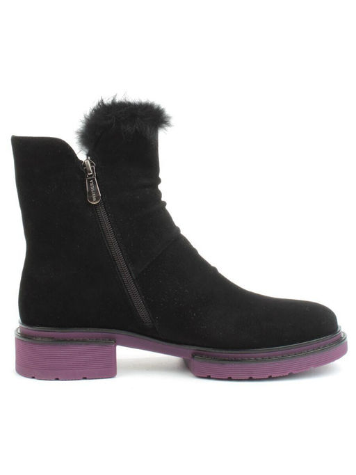 04-A3C1002-21B100M BLACK Ботинки зимние женские (натуральная замша, натуральная шерсть)