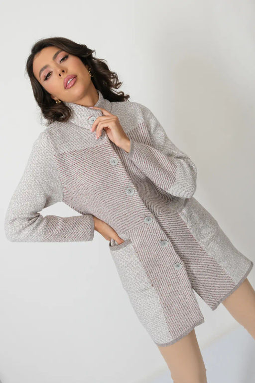 ЗЛАТА Кардиган С 2066/кофейный микс