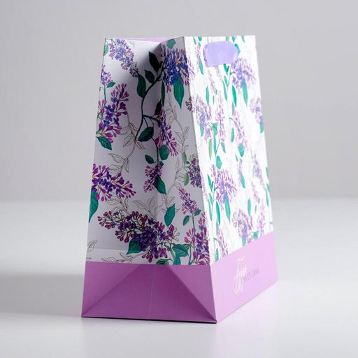 Пакет ламинированный квадратный Будь счастлива, 22 22 11 см - Дарите счастье фото 2