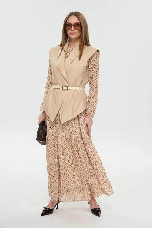 Костюм NIKVA н1046-1 крем-брюле и бежевый мультиколор