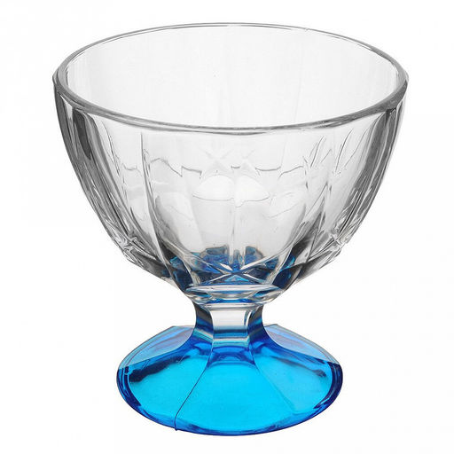 Креманка стеклянная Лак микс new д10,2см, h10,3см, форма Звезда, крашеное дно (Россия) - Домашняя мода фото 5