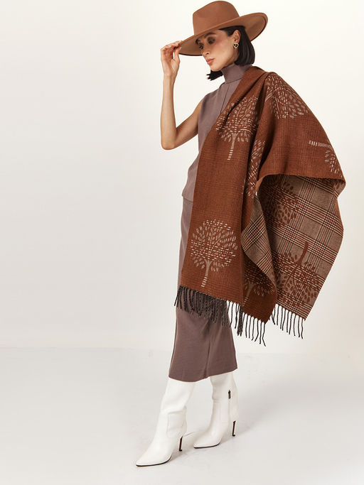 в составе ШЕРСТЬ  и КАШЕМИР Большой, мягкий, теплый  двусторонний палантин - Tantino фото 6