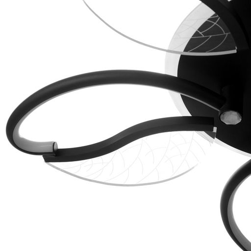 Люстра потолочная BayerLux «Астрид», 5хLED, 110 Вт, 3000-6000К, RGB, черный, 65×65×8 см