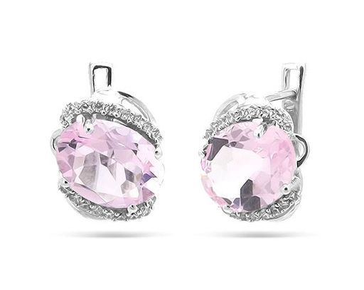 Серьги из серебра морганит, Ариэнна