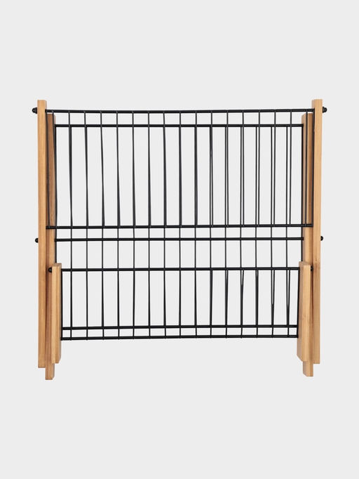 Сушилка для посуды Доляна Meli, 2 уровня, 39.5×34×27.5 см, бамбук, металл, чёрная
