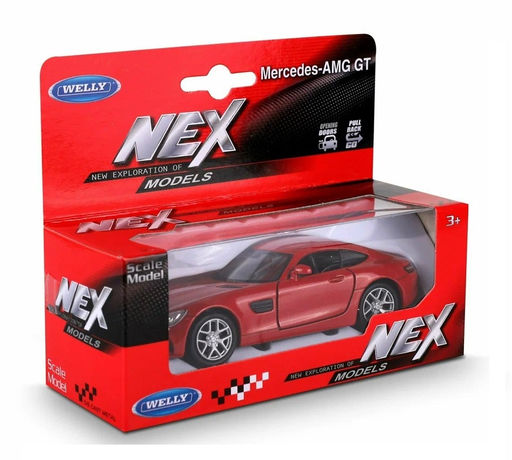 Welly. Машинка 1:38 "Mercedes-Benz AMG GT" красный металлик арт.43705W-M.R