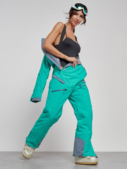 Горнолыжный комбинезон женский зимний зеленого цвета 2323Z - Mtforce фото 24