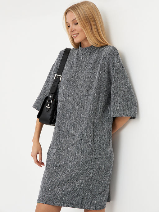 платье серое с рукавом 3/4 - Glenfield фото 8