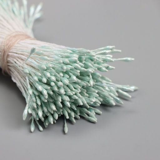 Тычинки для искусственных цветов глянец «Рисинки», серо-голубой, набор 360 шт., дл. 6 см