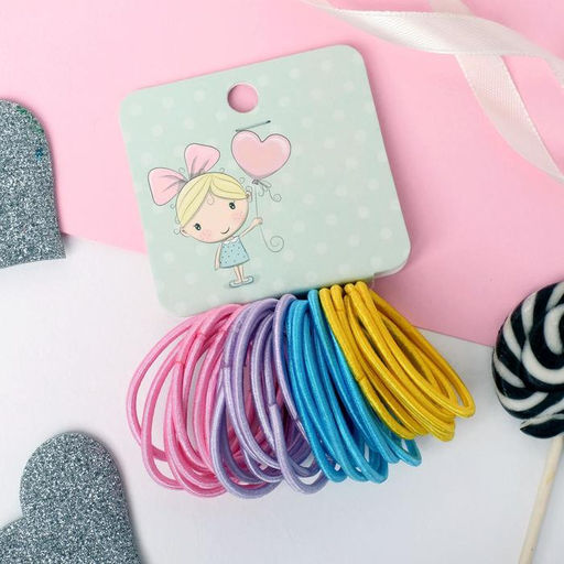 Цена за 5 шт. Резинка для волос "Спорт нюд" (набор 30 шт) микс