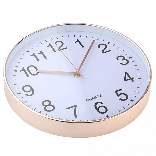 Часы настенные Вечность д29,3см, h4см, циферблат белый; цифры арабские, розовое золото; корпус пластик, розовое золото; в коробке (Китай) - Домашняя мода фото 2