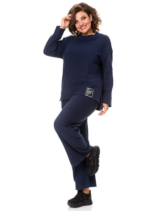 Костюм из флиса женский теплый темно-синий - Almond фото 5