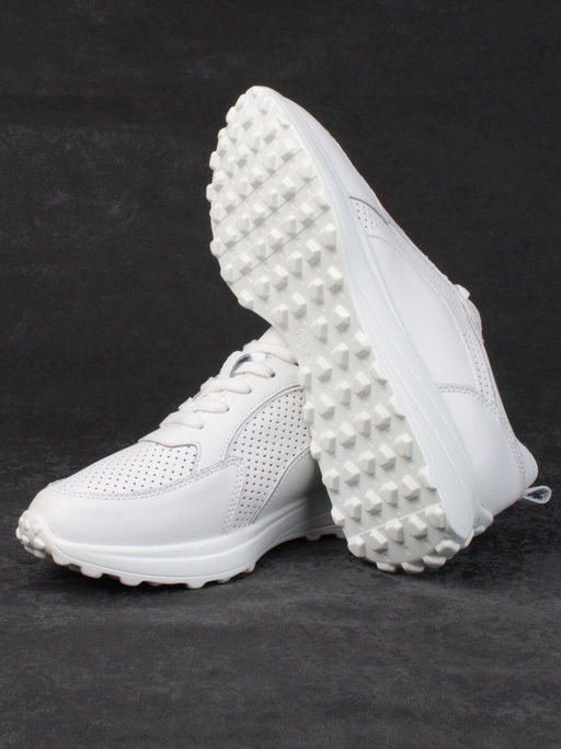 05-HY24-1D WHITE Кроссовки женские (натуральная кожа) - Фабричный китай фото 14