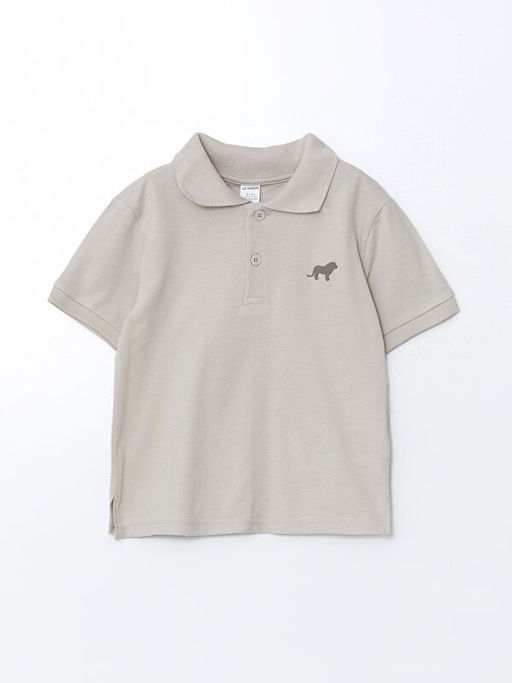 Polo Yaka Bask?l? Erkek ?ocuk Ti??rt